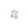 Blue Aquamarine Drop Earrings